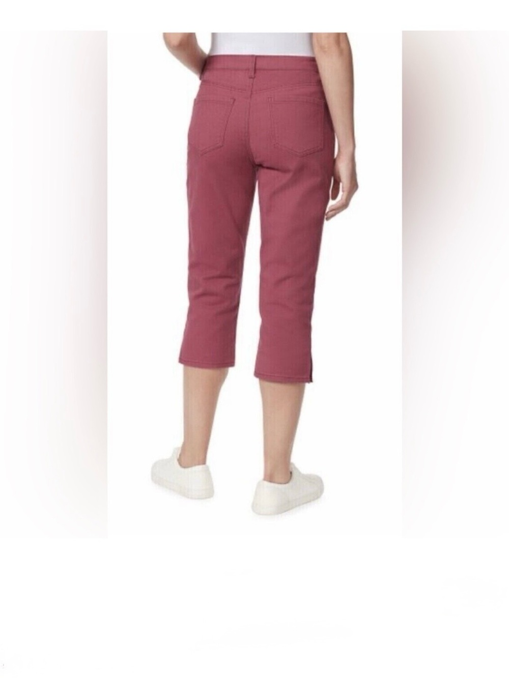 NEW WITH TAGS-Gloria Vanderbilt Amanda Classic Rise Capri Jean Purple Size 12 - Picture 3 of 6